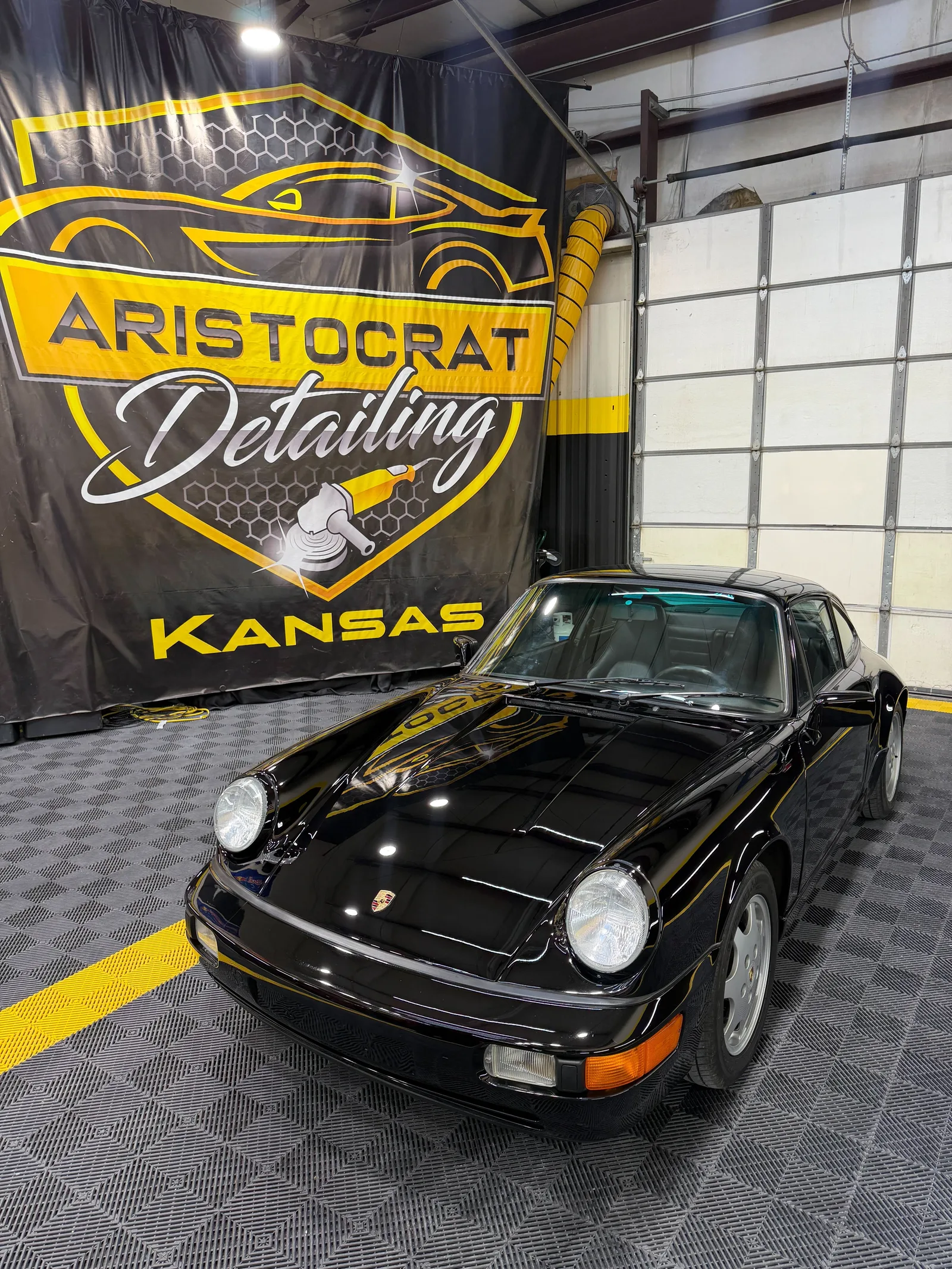 Black Porsche Gtechniq CSU ceramic coating Kansas City