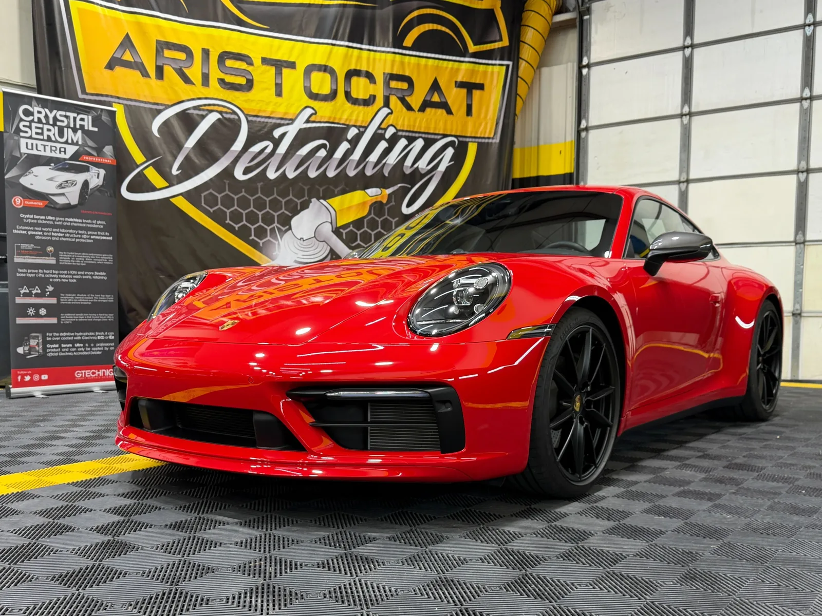 Red Porsche 911 ceramic coating Lenexa KS — Aristocrat Detailing